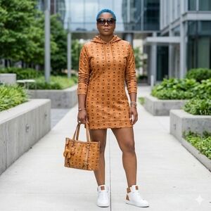 MCM Cognac Visetos Tote Bag